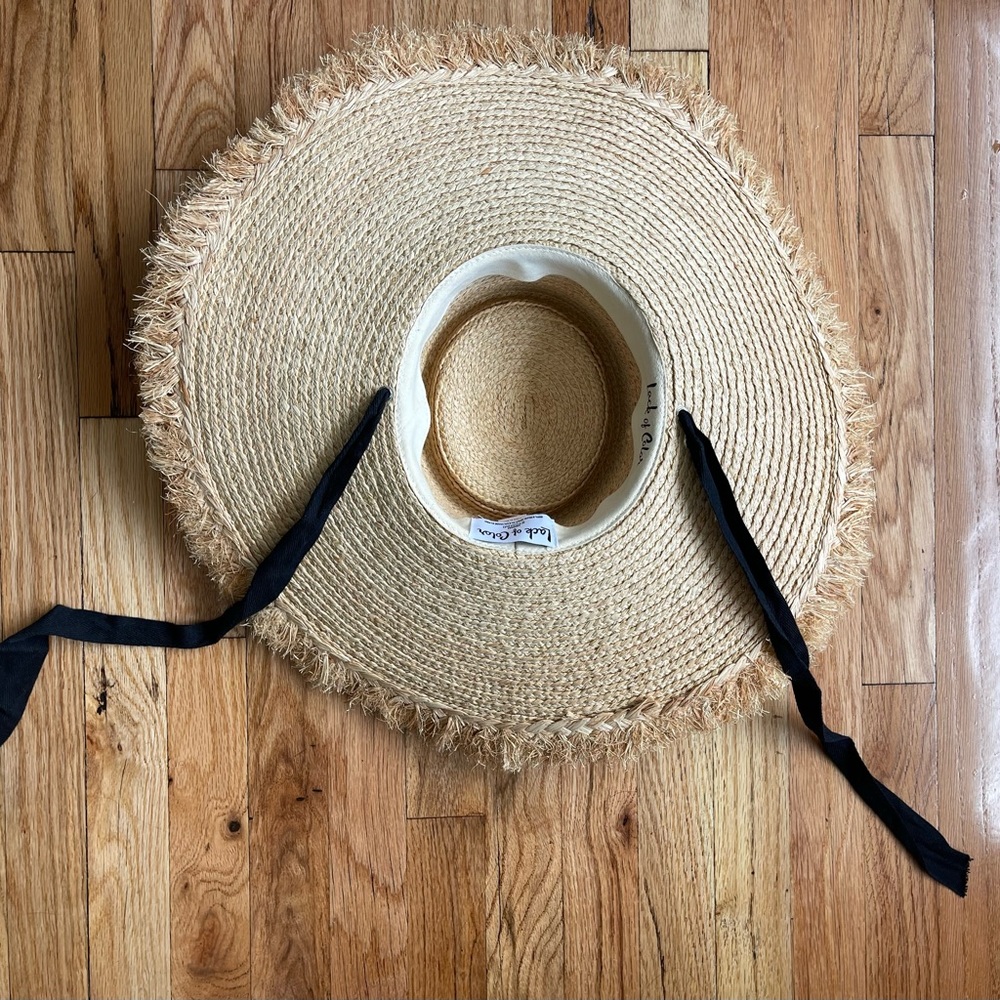 Ultra Wide Ventura Beige Straw Sun Hat - Picture 3 of 8